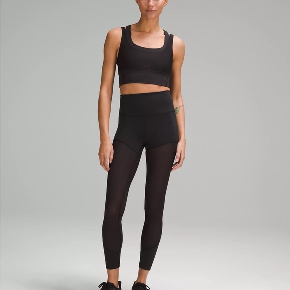 🆕🖤 Lululemon Wunder Train Mesh HR Tight 25” - Black - Picture 11 of 12